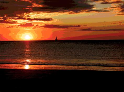 Red Sails In The Sunset Photograph by Lorraine Baum - Pixels