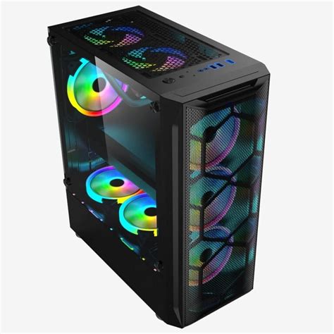 Coolman Ruby w/ 3x120mm RGB Fans Black - REPC Computer Store