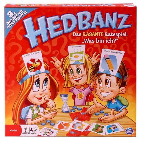Spin Master 6019225 Hedbanz 3. Auflage mit neuen Karten Ratespiel Familienspiel | Guessing games ...