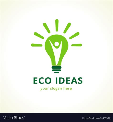 Eco ideas logo Royalty Free Vector Image - VectorStock