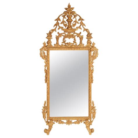 Fine Water Gilt Mirror in the Louis XVI Style For Sale at 1stDibs