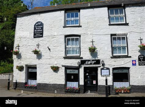 millys bed and breakfast polperro cornwall england uk Stock Photo - Alamy