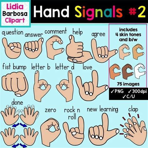 Classroom Hand Signals Clipart | Classroom hand signals, Hand signals ...