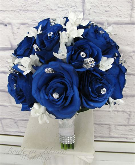 Blue Roses Wedding Bouquets : brooklodge wedding bride bouquet blue and ...