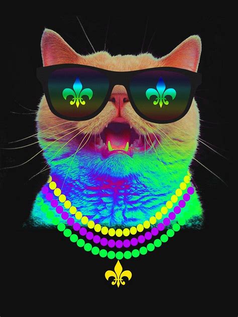 'Mardi Gras Cat' Fashionable Cats Lover Gift Classic T-Shirt by leyogi ...