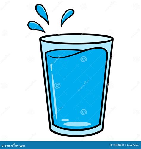 Glass With Water And Ice Cubes Cartoon Vector | CartoonDealer.com #31571549