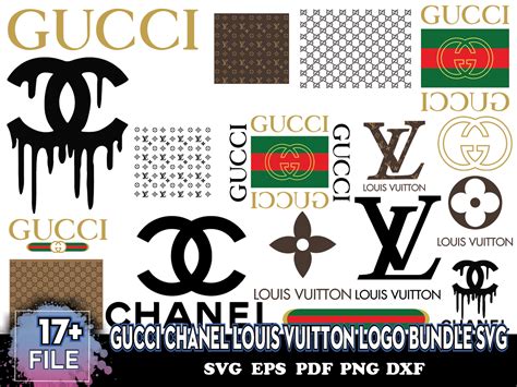 Gucci Chanel Louis Vuitton Logo Bundle Svg, Brand Svg - Inspire Uplift