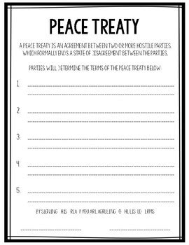 Peace Treaty by Bless this Teacher's Mess | Teachers Pay Teachers