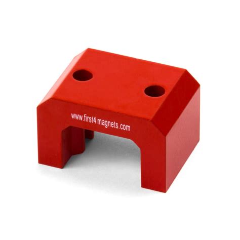 Extra Large Red Alnico Horseshoe Magnet - 23kg Pull (58 x 35 x 40.5)