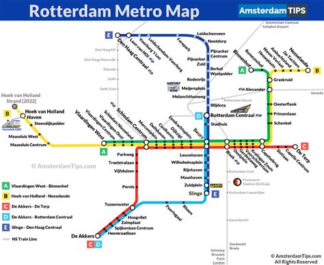 Rotterdam Metro Map - AmsterdamTips.com | Rotterdam metro, Metro map ...