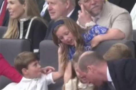 Cheeky Prince Louis caught pulling Mia Tindall's hair in hilarious Jubilee pageant clip - MyLondon