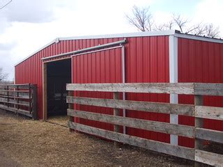 New Barn | The shiny new barn. Metal clad, electrically lit,… | Flickr