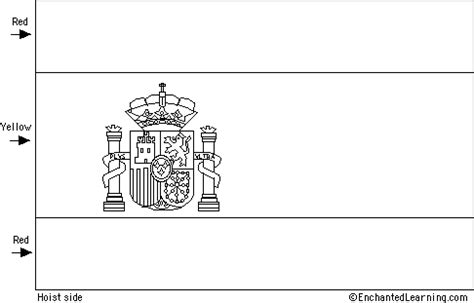 Spain Flag Coloring Page - Coloring Home