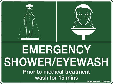 Emergency Shower/Eyewash Sign