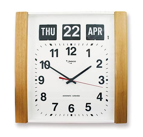 Jadco Time | Woodgrain Automatic Calendar Clock - Jadco Time