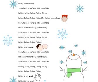 Song Worksheet: Little Snowflake