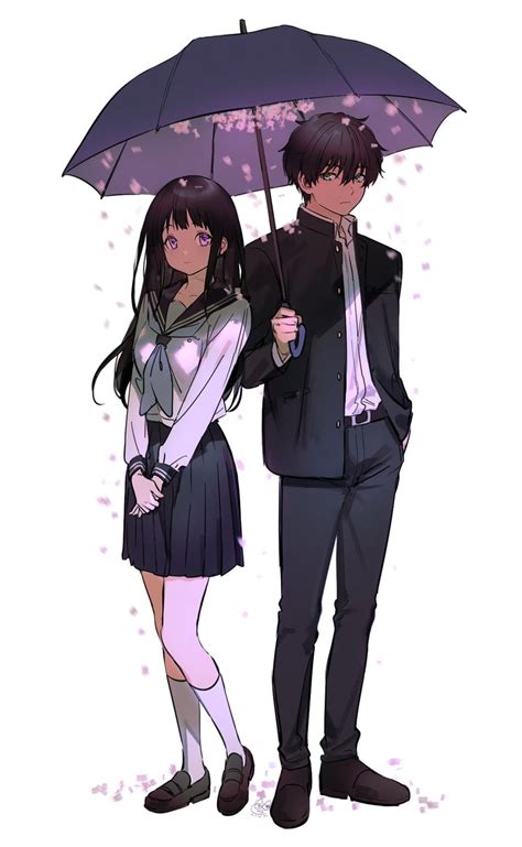 umbrella, anime romance and anime couple - image #8318730 on Favim.com