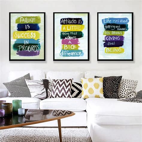 Success Motivational Life Quote Minimalist Art Canvas Poster Print Inspirational Picture for ...