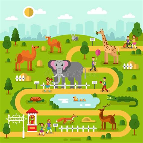 Zoo Map Stock Illustrations – 2,606 Zoo Map Stock Illustrations ...