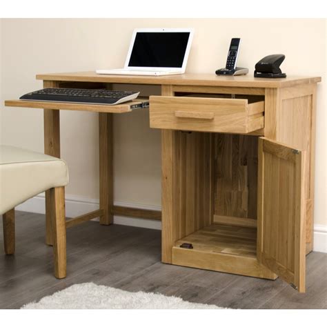 Arden Solid Oak Furniture Small Computer Desk - Home Office