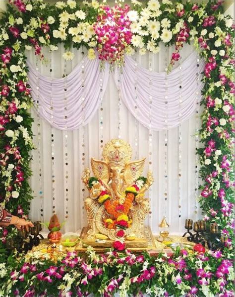 27 Best Trending Ganesh Chaturthi Decoration Ideas for home | Ganpati ...