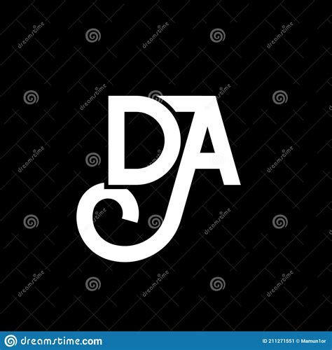 DA Letter Logo Design On Black Background. DA Creative Initials Letter ...