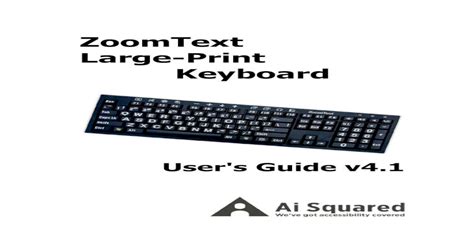 (PDF) ZoomText Large-Print Keyboard · A full-size keyboard with ...