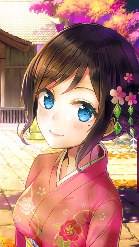 Kimono Girl Anime HD Mobile Wallpaper - Download Free 100% Pure HD ...