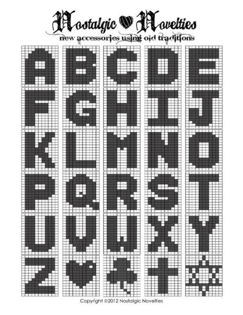 Filet Crochet Block Alphabet Chart | Crochet letters pattern, Crochet alphabet, Crochet letters