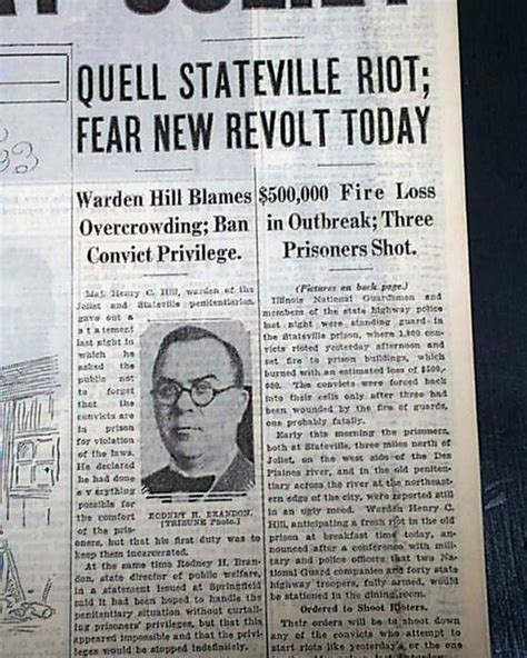 1931 Stateville Correctional Center riot.... - RareNewspapers.com