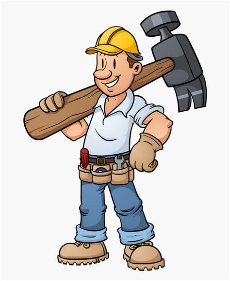 Construction Worker Cartoon Png , Free Transparent Clipart - ClipartKey