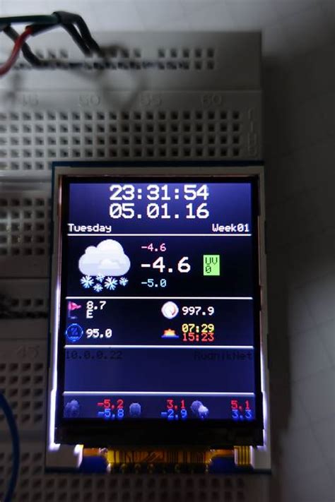 ESP8266 weather display - work in progress - Electronics-Lab.com