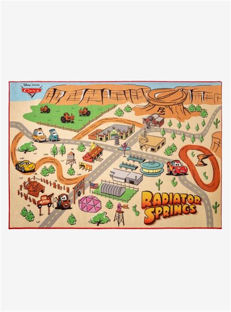 Disney Pixar Cars Radiator Springs Map Rug | BoxLunch