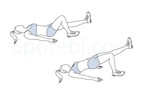 Single Leg Bridge | Illustrated Exercise Guide - Spotebi