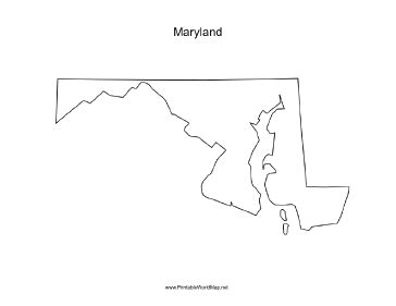 Blank Map Of Maryland | Draw A Topographic Map