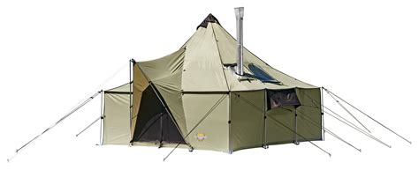 A rugged, traditional wall tent with enhanced safety features and user ...