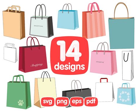 14 Shopping Bags Clipart Bundle Shopping Bag Illustration - Etsy UK