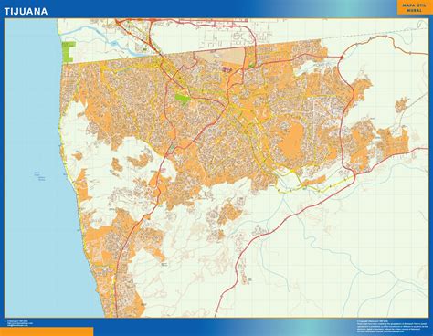 mapa Tijuana | Vector World Maps