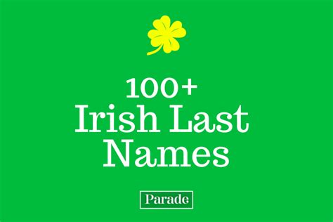 100+ Common Irish Last Names or Surnames With Meanings - Parade