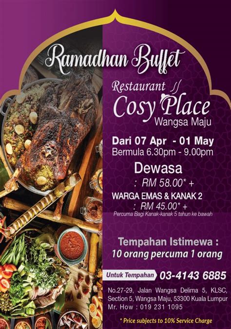 Ramadhan Buffet - Cosy Place Restaurant