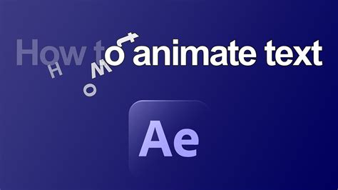 How to animate text in After Effects