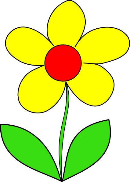 Yellow Flower Clip Art at Clker.com - vector clip art online, royalty ...