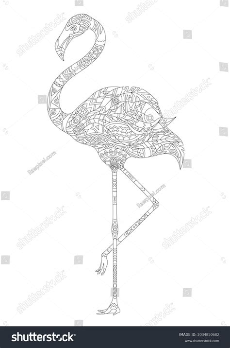 Illustration Animal Adult Coloring Page Stock Illustration 2034850682 ...