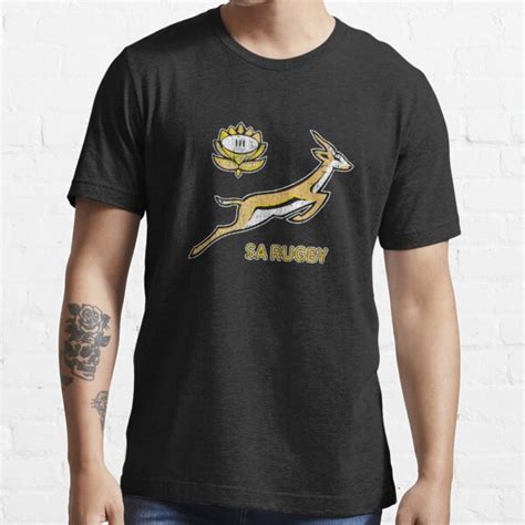 "SA Rugby - Vintage Springbok logo Essential T-Shirt" T-shirt for Sale ...