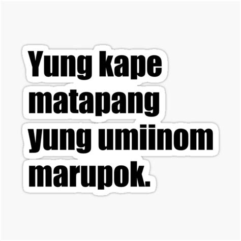 "Funny or Painful Filipino Hugot Line - Marupok (Frail) Text" Sticker ...