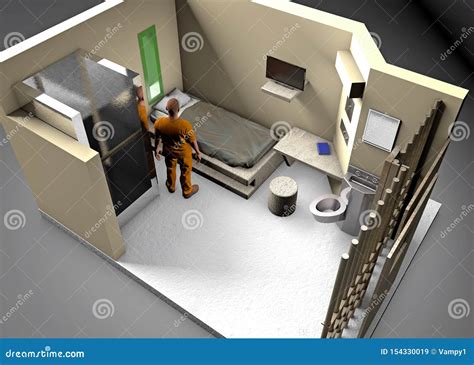 3d Reconstruction Of A Prison Cell, ADX Florence Supermax, Colorado Penitentiary. US Maximum ...