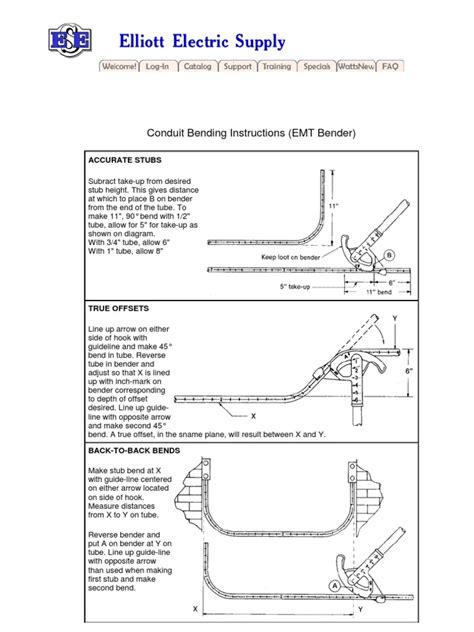 3 4 Emt Bending Chart