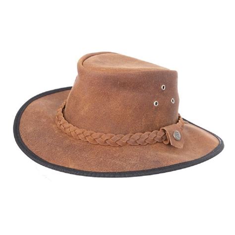 Mens Ladies Australian Aussie Leather Bush Hat Cowboy Hat 4 Sizes 2 Colours | eBay