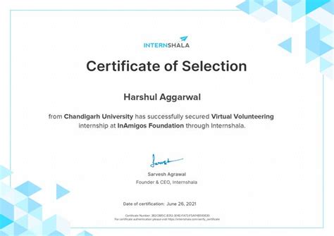 Thank You so much Internshala for giving me a😌 selection certificate ...