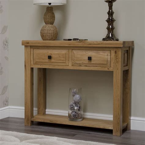 Deluxe Solid Oak FurnitureConsole Hallway Table - Sale